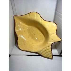Beach Decor Ceramic Shell Conch Yellow Speckle Bowl Rommel Nueva for Saparna